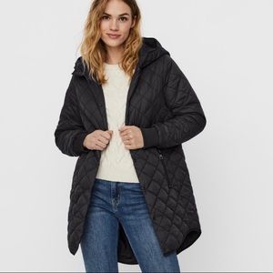 VERO MODA Hayle Hood 3/4 Jacket, Size Large